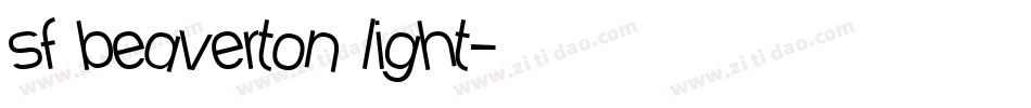 sf beaverton light字体转换